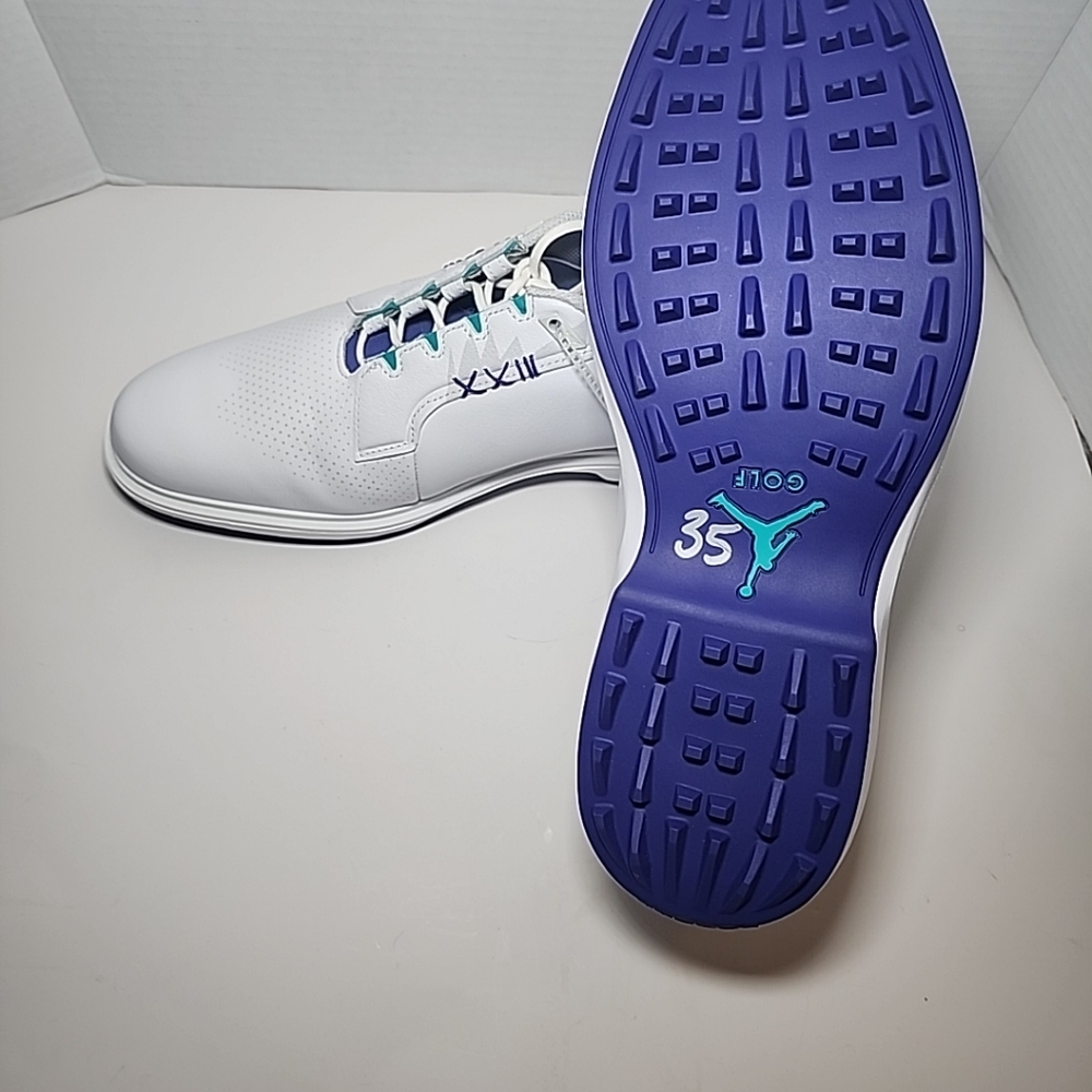 Nike Air Jordan ADG 5 Golf Shoes FQ6642 100 Men's Size 12 White Grape Ice - Picture 5 of 6